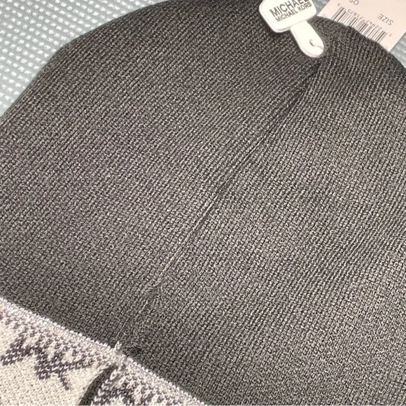 Michael Michael Kors Womens Knit Cuffed Winter Beanie Hat 539330C Black Multi OS - Picture 6 of 16
